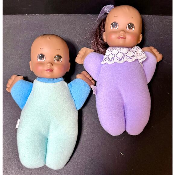 2 Vintage 1994 Cap Toys Bundle Of Babies Baby Girl Boy Doll Stuffed PLUSH - Picture 1 of 7